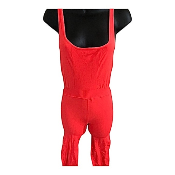 Free People FP movement bright orange Good karma onesie jumpsuit size M/L new - Picture 9 of 12